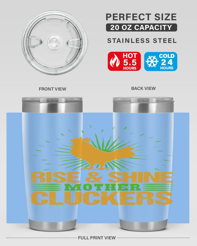 rise and shine mother cluckers 38#- farming and gardening- Tumbler