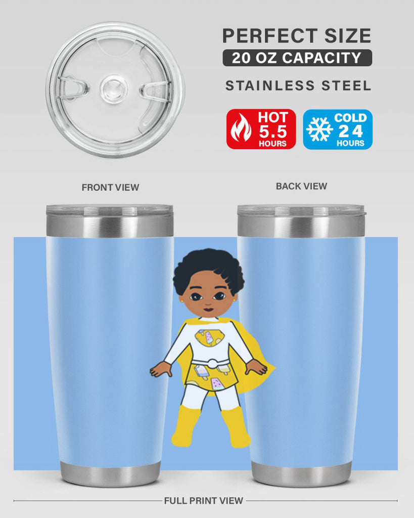 super kid 10#- black men - boys- tumbler