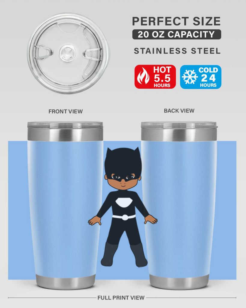 super kid 8#- black men - boys- tumbler