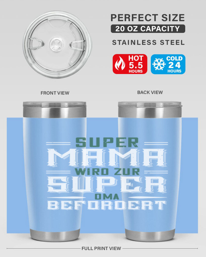 super mama wird zur 9#- grandpa - papa- Tumbler