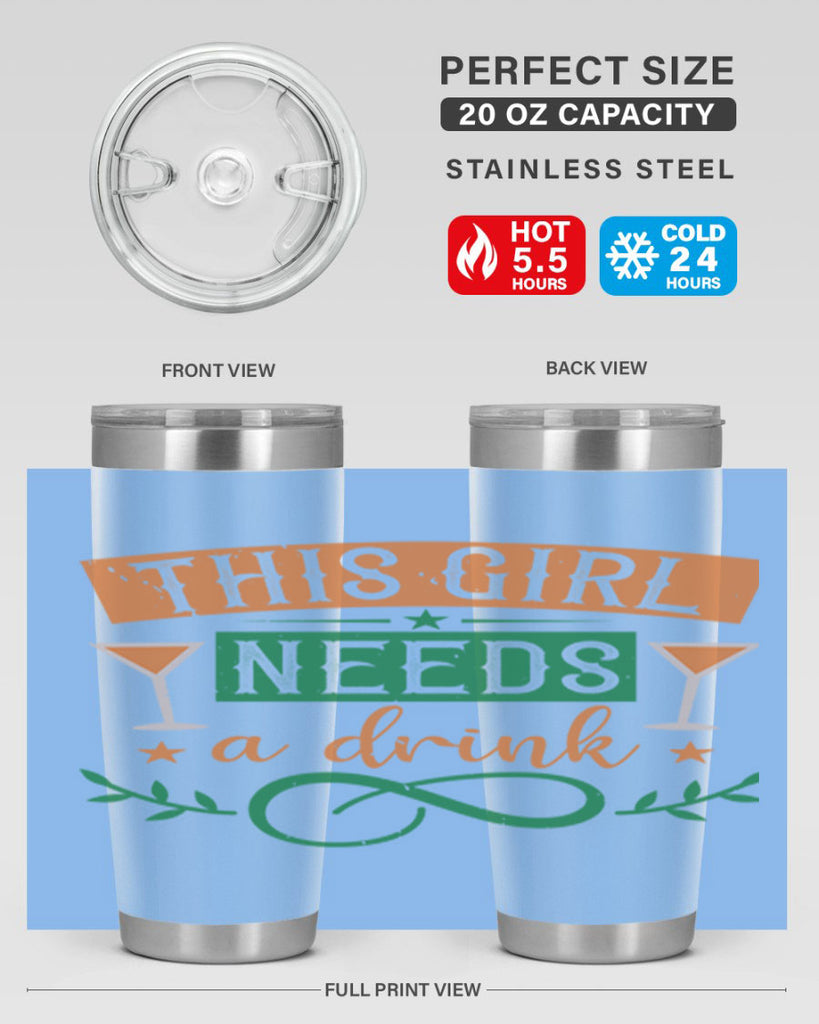 this girl needs a drink 36#- mardi gras- Tumbler