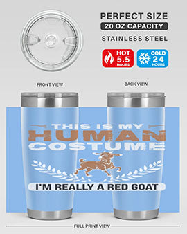 this is my human costume im really a red goat Style 1#- goat- Tumbler