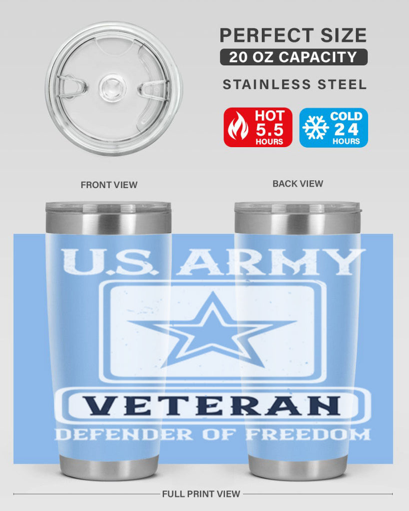 us army veteran defender of freedom 14#- Veterns Day- Tumbler