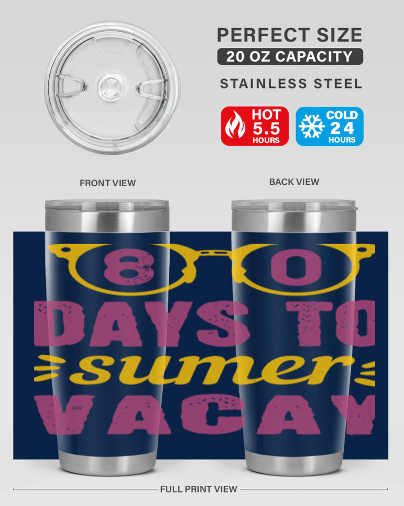 8 days to sumer vacay 1#- 100 days of school- Tumbler