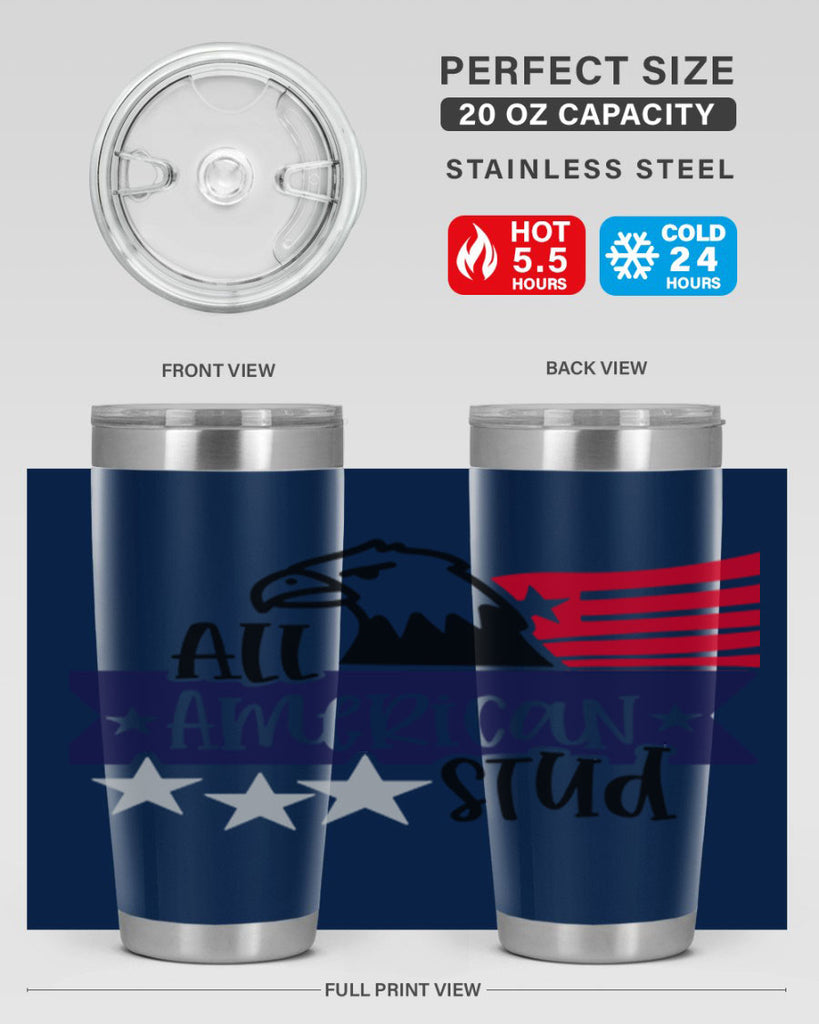 All American Stud Style 142#- Fourt Of July- Tumbler