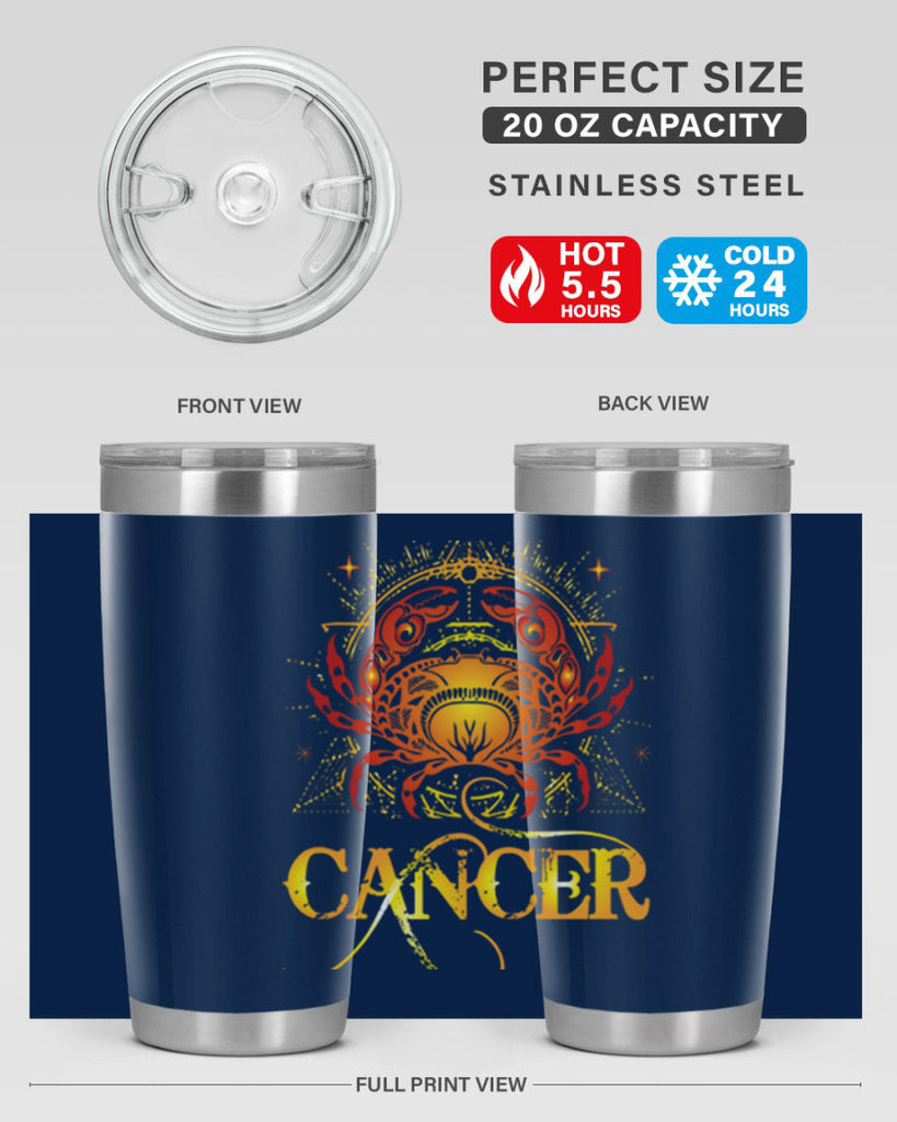Cancer 163#- zodiac- Tumbler