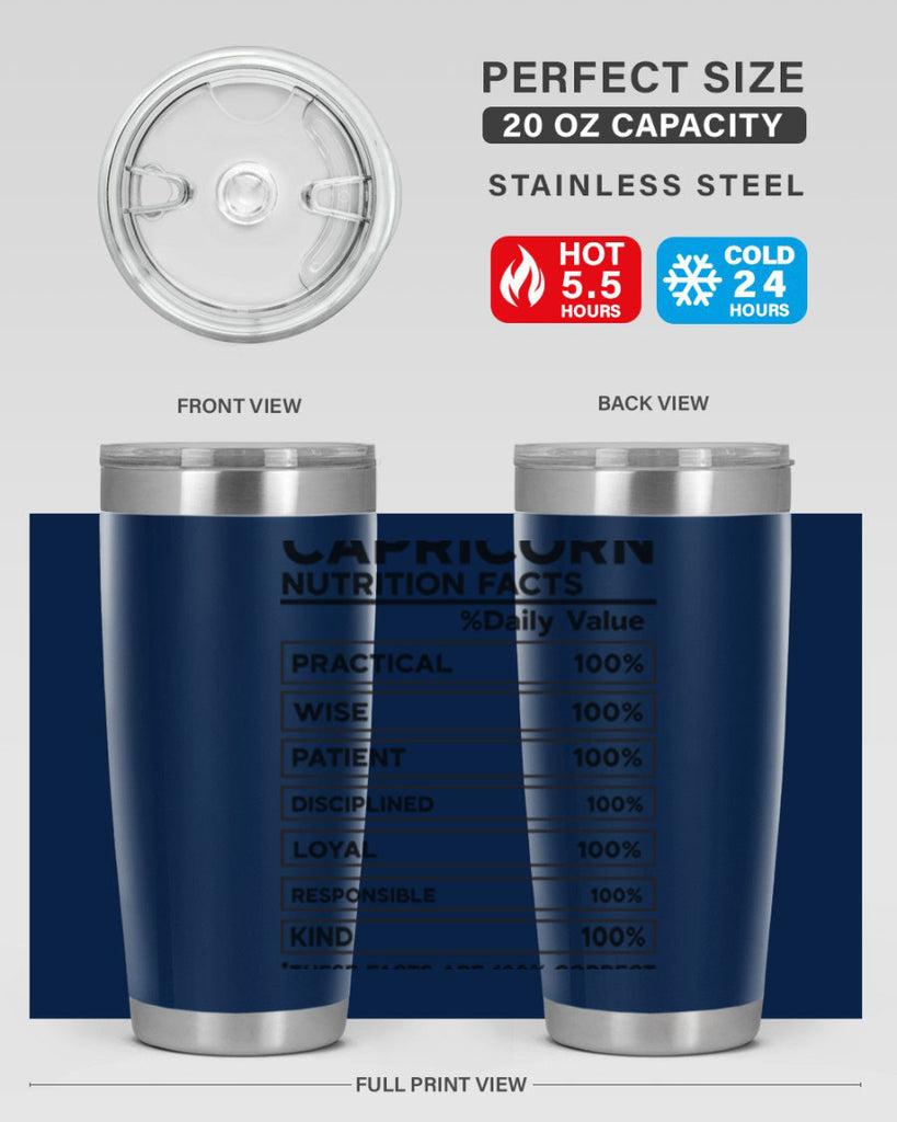 Capricorn Nutrition Facts 185#- zodiac- Tumbler