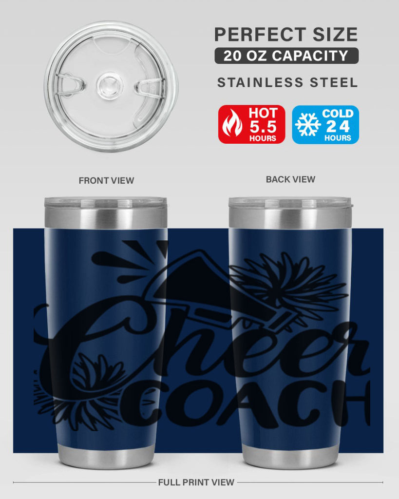 Cheer coach 1392#- cheer- Tumbler