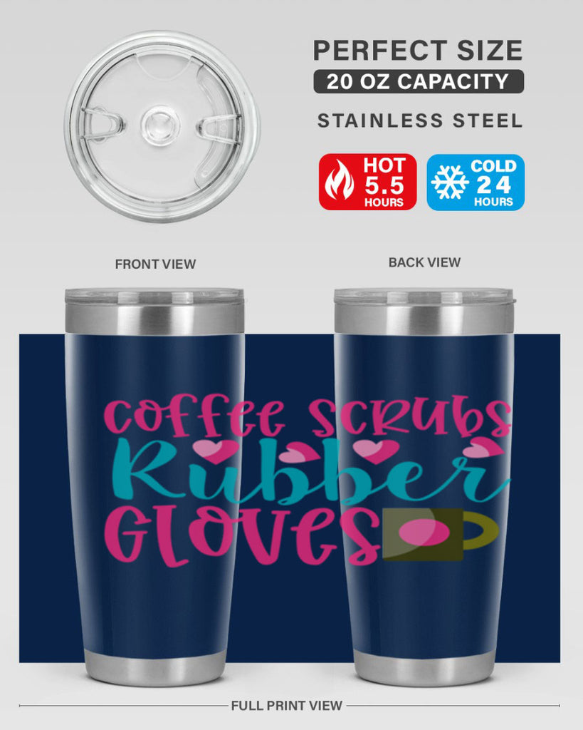 Coffee Scrubs Rubber Gloves Style Style 208#- nurse- tumbler