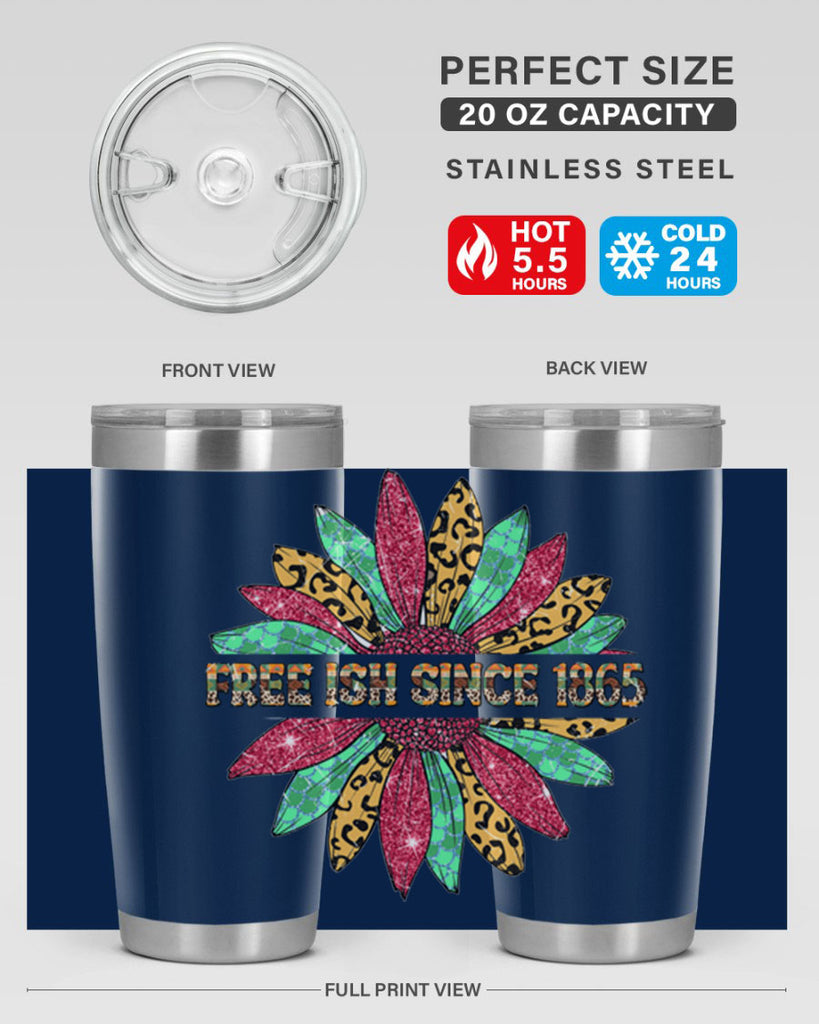 Freeish Since 1865 Sunflower Juneteenth 15#- Juneteenth- tumbler