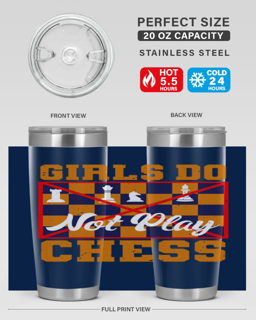 Girls do not play chess 49#- chess- Tumbler