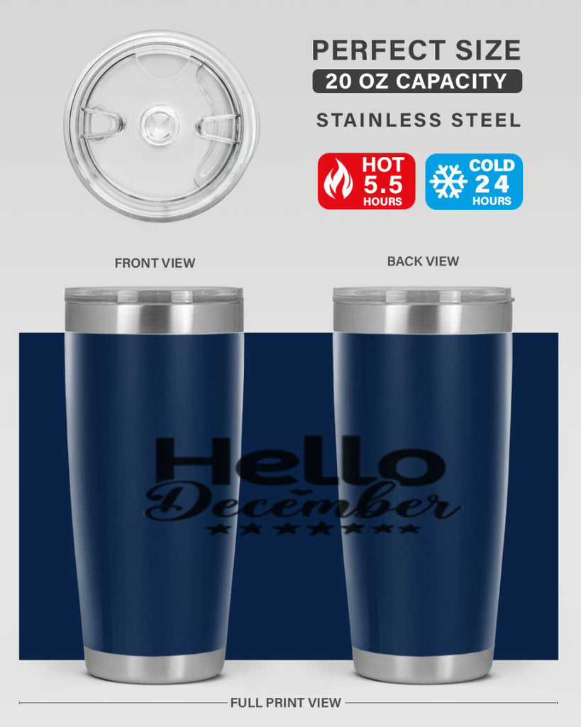 Hello December 156#- winter- Tumbler