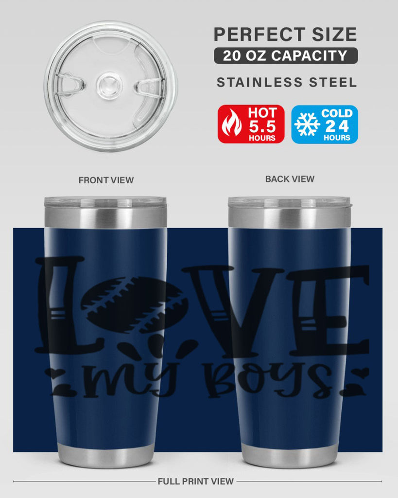 Love My Boys 2053#- baseball- Tumbler