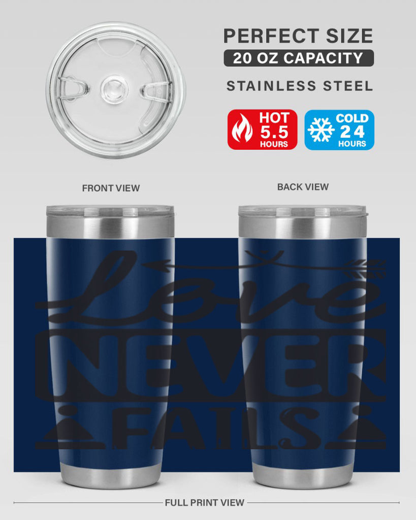 Love never fails 317#- winter- Tumbler