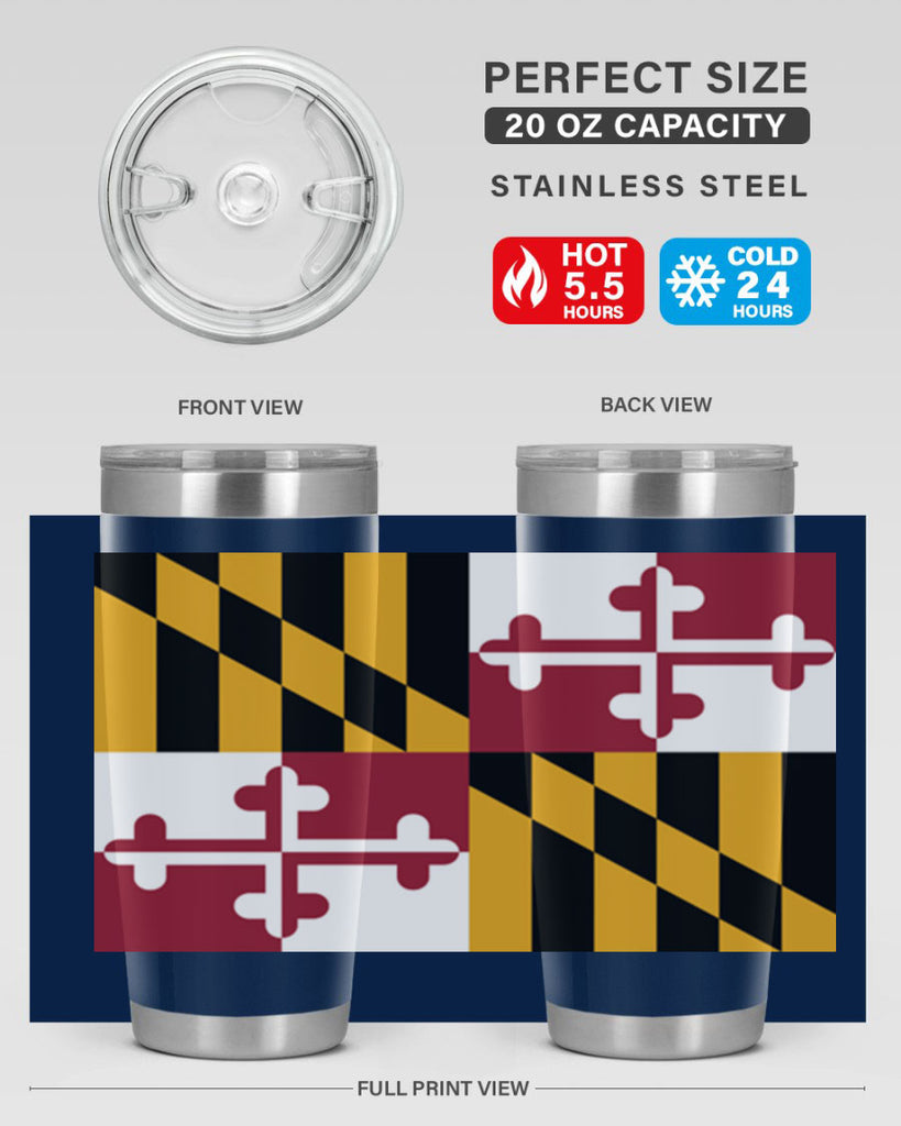 Maryland 32#- Us Flags- Tumbler