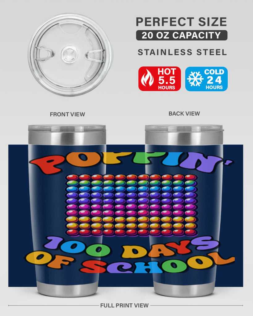 Poppin my way through PNG 54#- 100 days of school- Tumbler