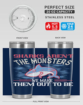 Sharks aren’t the monsters we make them out to be Style 24#- shark  fish- Tumbler