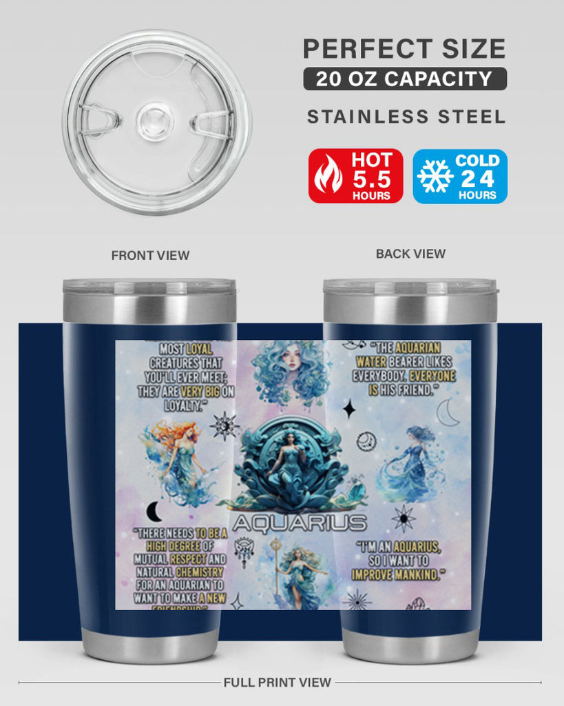 StraightAquarius 468#- zodiac- Tumbler