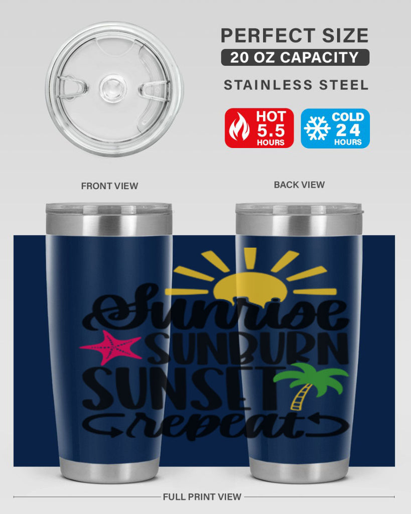Sunrise Sunburn Sunset Repeat Style 16#- summer- Tumbler
