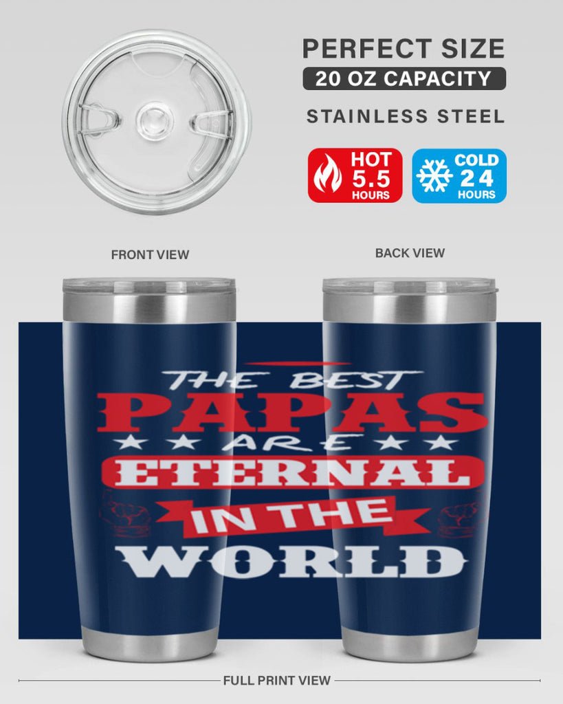 THE BEST PAPAS 108#- grandpa - papa- Tumbler