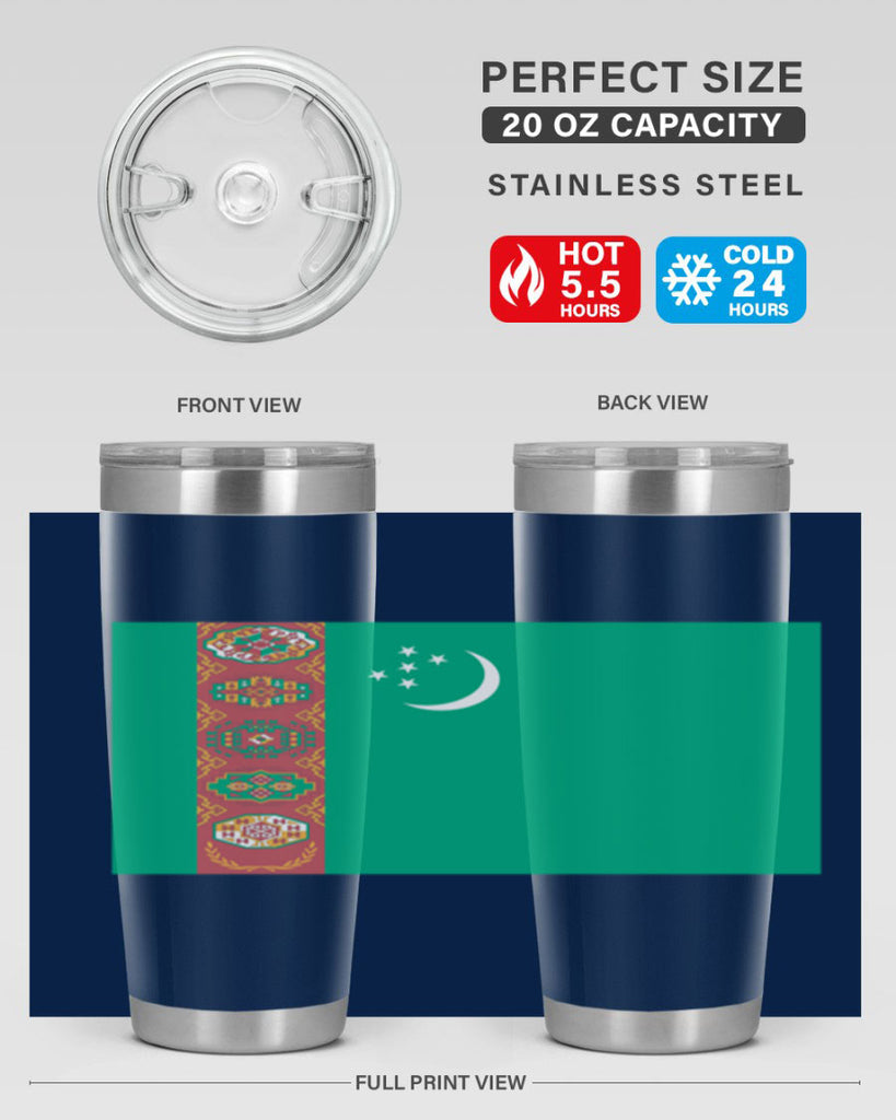 Turkmenistan 16#- world flags- Tumbler