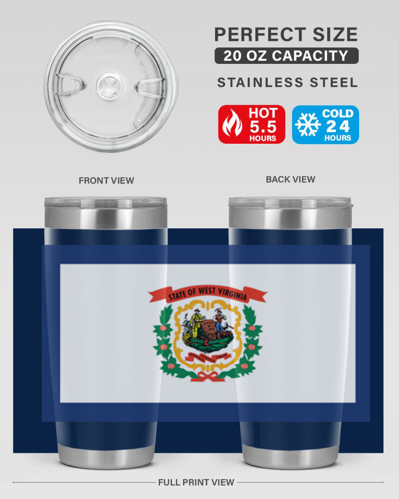 West Virginia 3#- stateflags- Tumbler