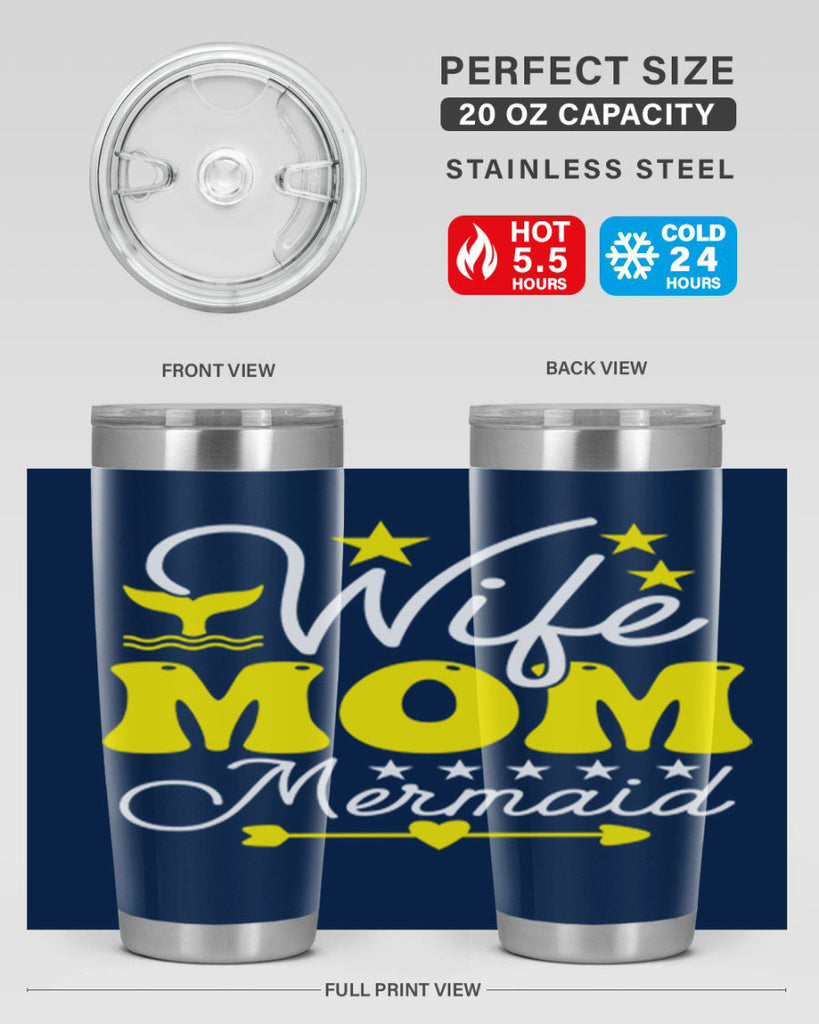 Wife Mom Mermaid 669#- mermaid- Tumbler