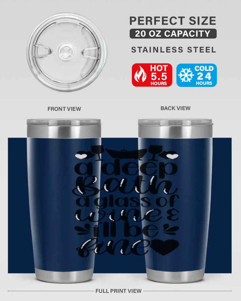 a deep bath a glass 48#- bathroom- Tumbler