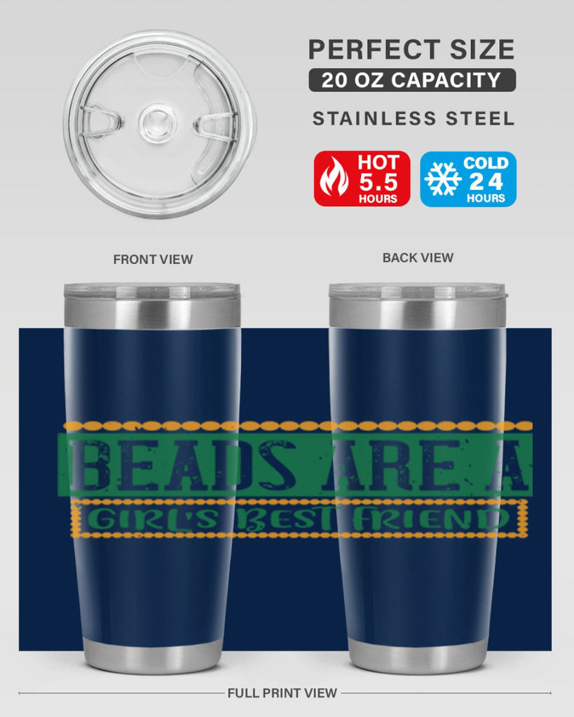beads are a girls best friend 29#- mardi gras- Tumbler