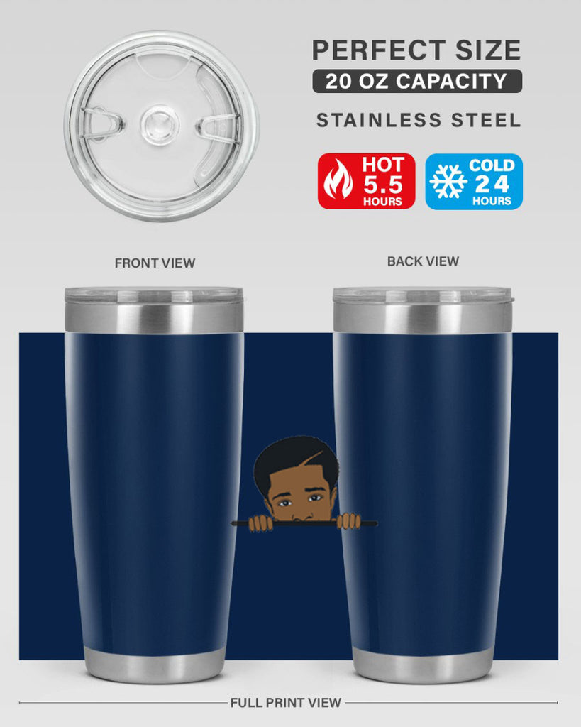 black boy 7#- black men - boys- tumbler