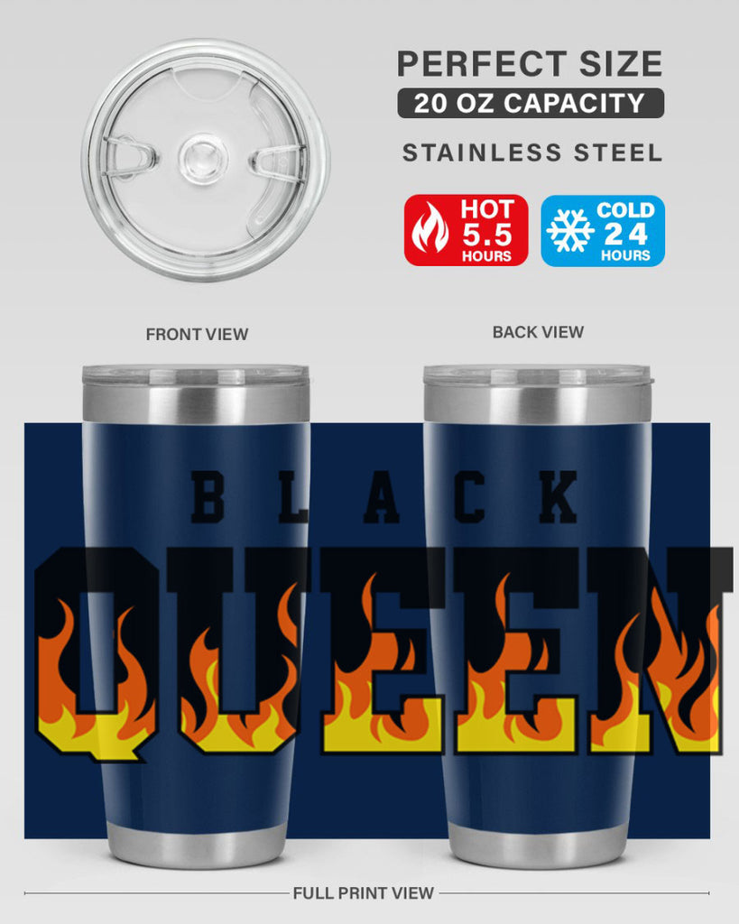 black queen flames 220#- black words phrases- Cotton Tank
