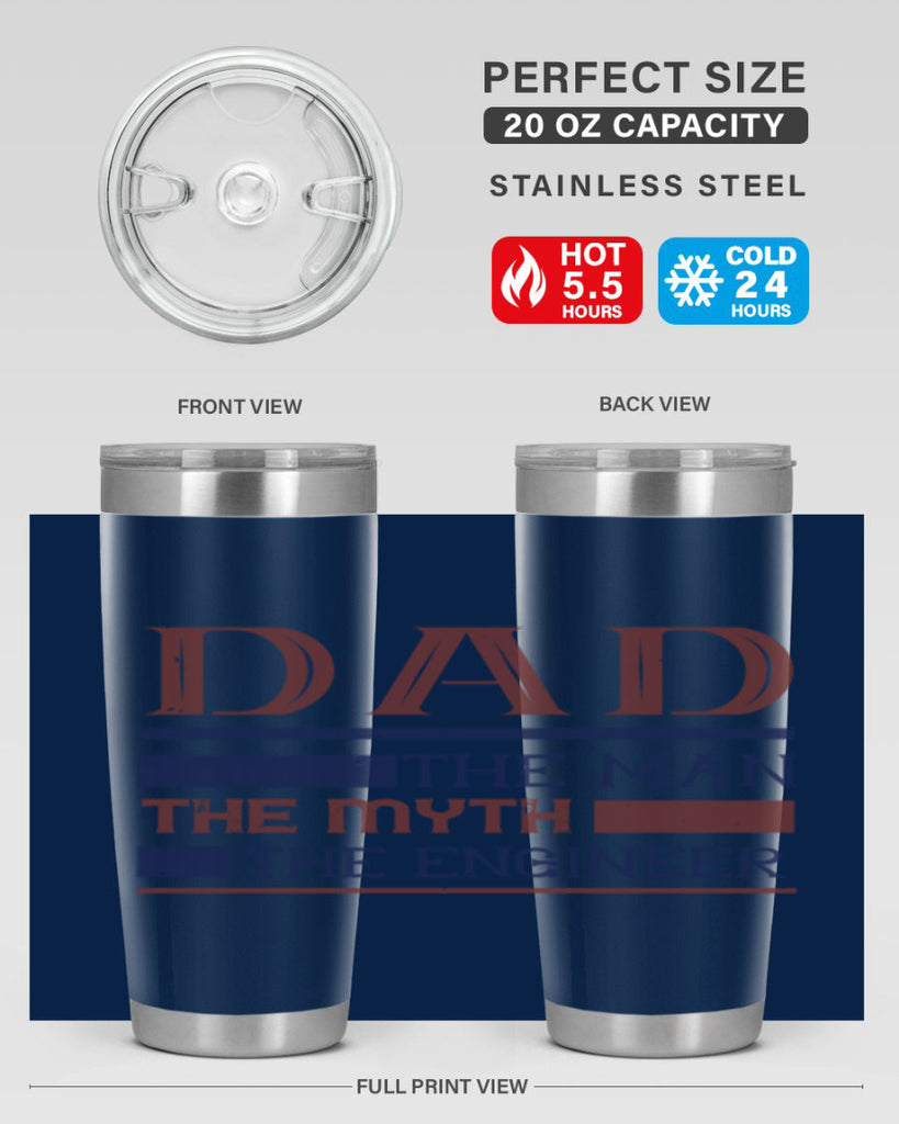 dad the man the myth the engineer Style 24#- engineer- tumbler