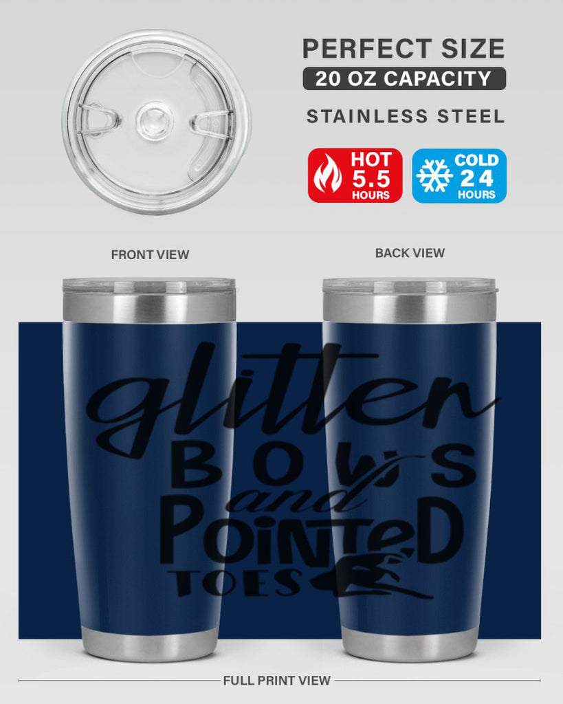 glitter bows and pointed toes 42#- ballet- Tumbler