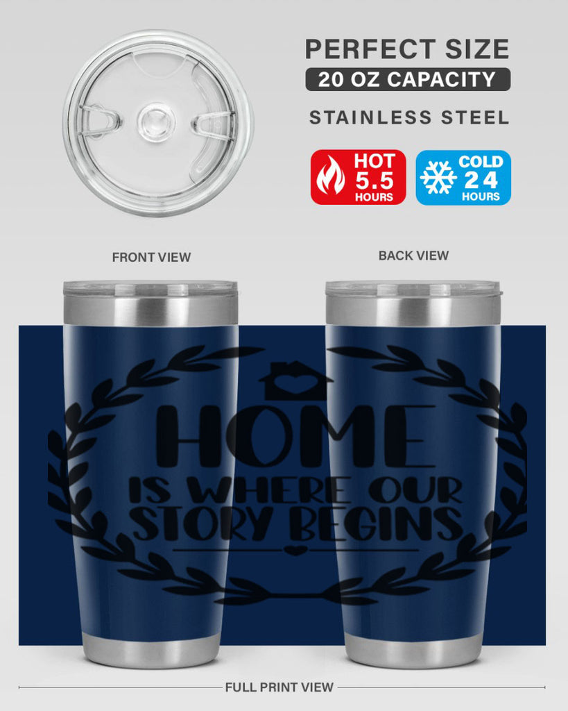 home is where our story begins 13#- home- Tumbler
