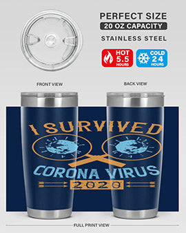 i survived corona virus Style 34#- corona virus- Tumbler