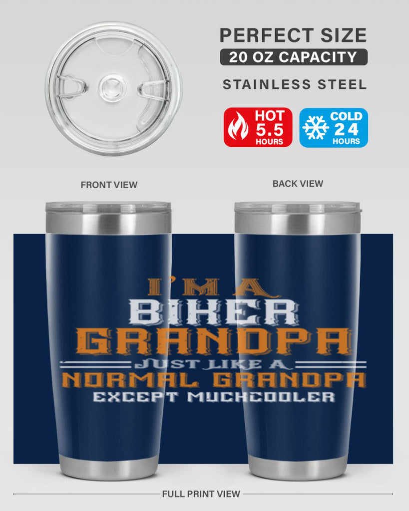 im a biker grandpa just like a normal grandpa except muchcooler 38#- grandpa - papa- Tumbler