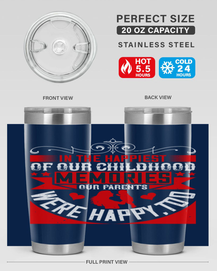 in the happiest of our childhood memories our parents were happy too 45#- Parents Day- Tumbler