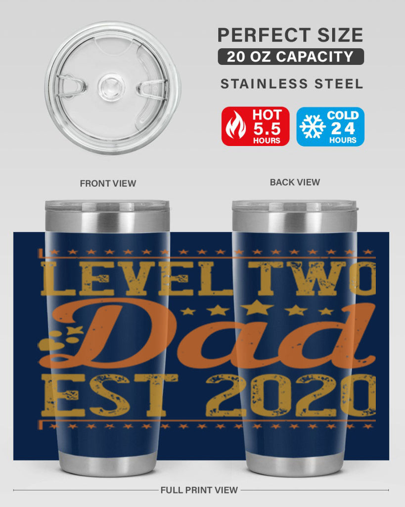 level dad est 189#- fathers day- Tumbler