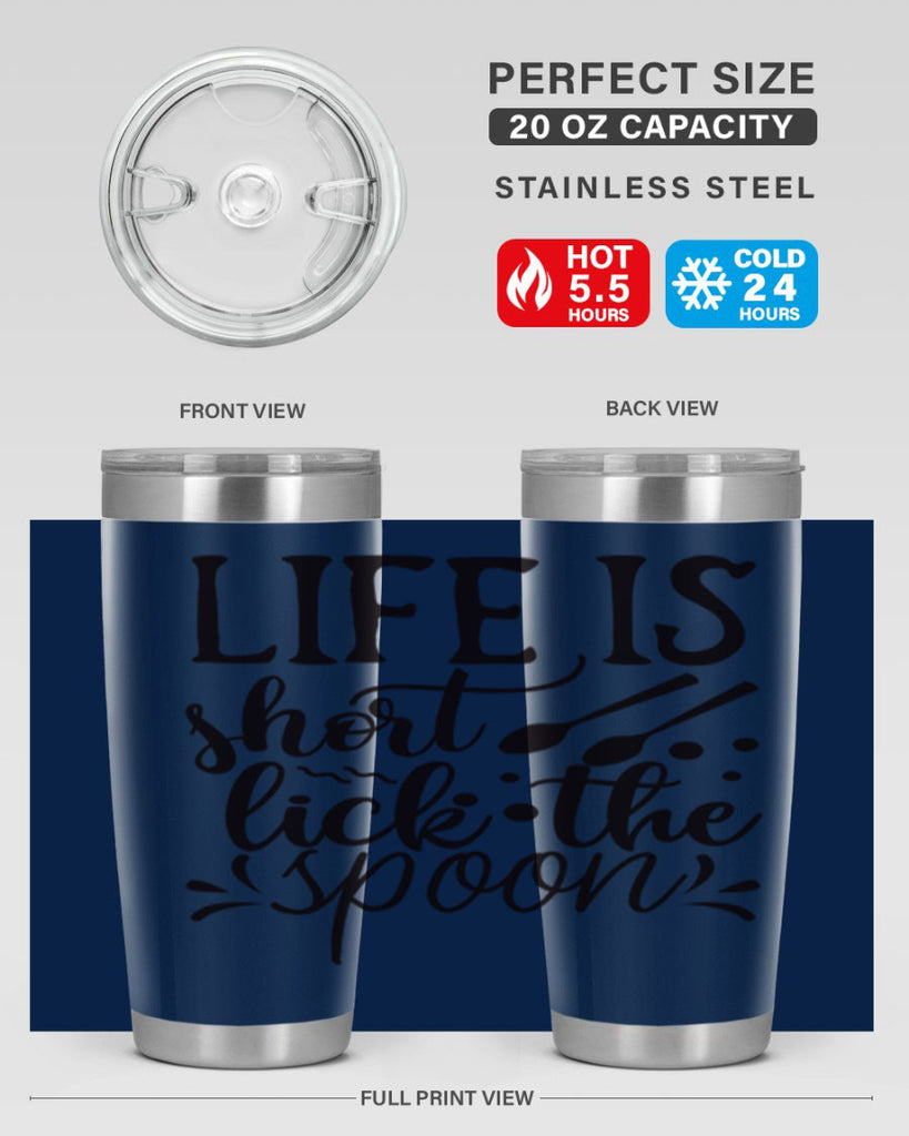 life is short lick the spoon 23#- kitchen- Tumbler