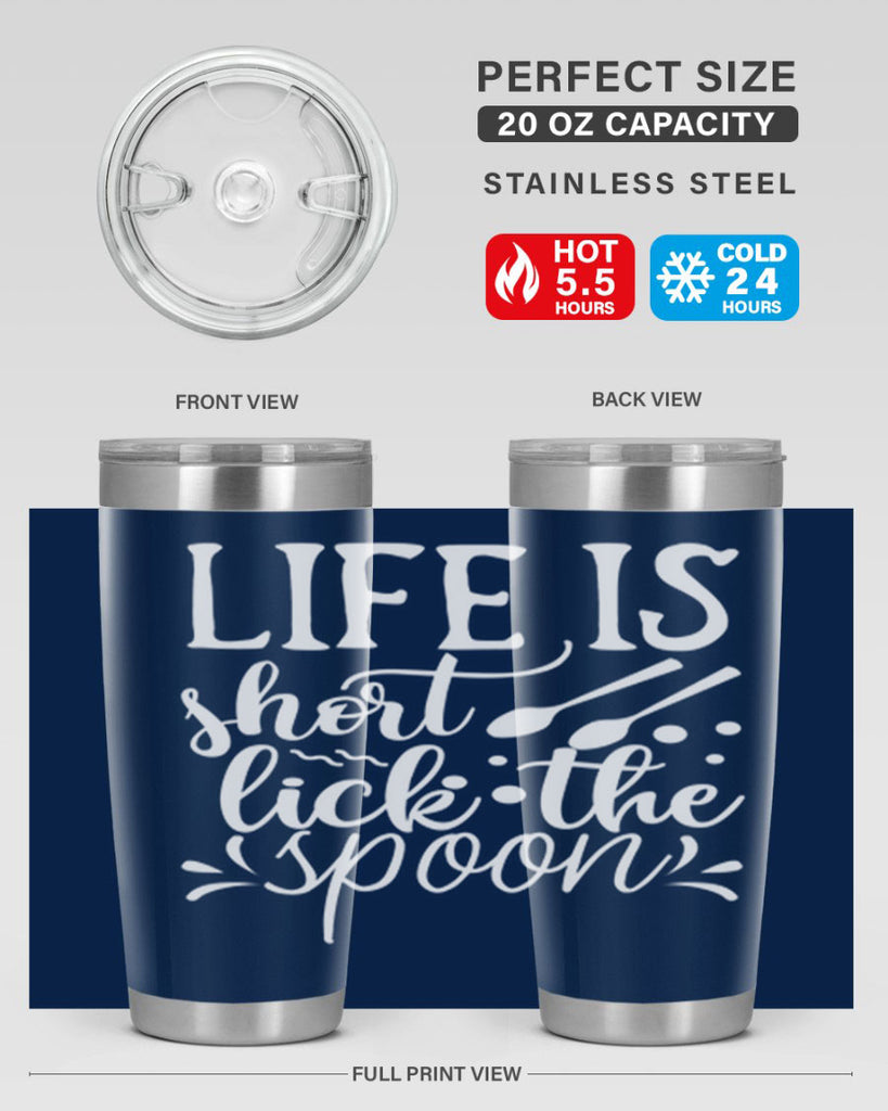 life is short lick the spoon 25#- kitchen- Tumbler