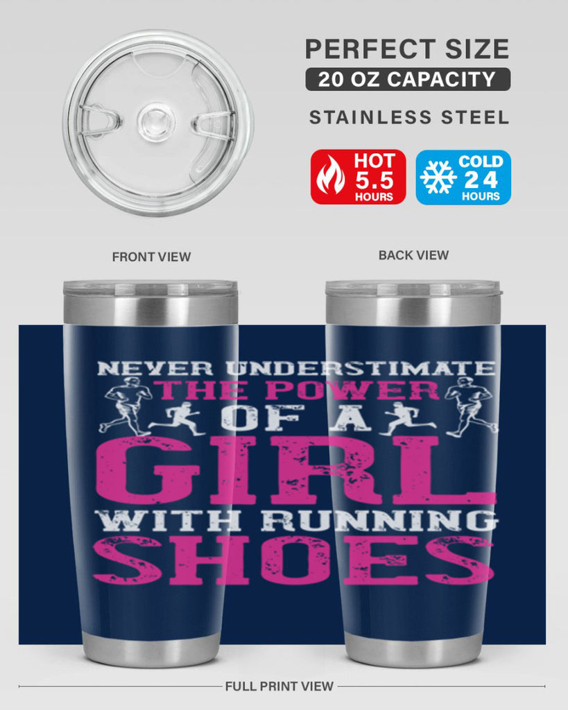 never understimate the power of a girl with running shoes 29#- running- Tumbler