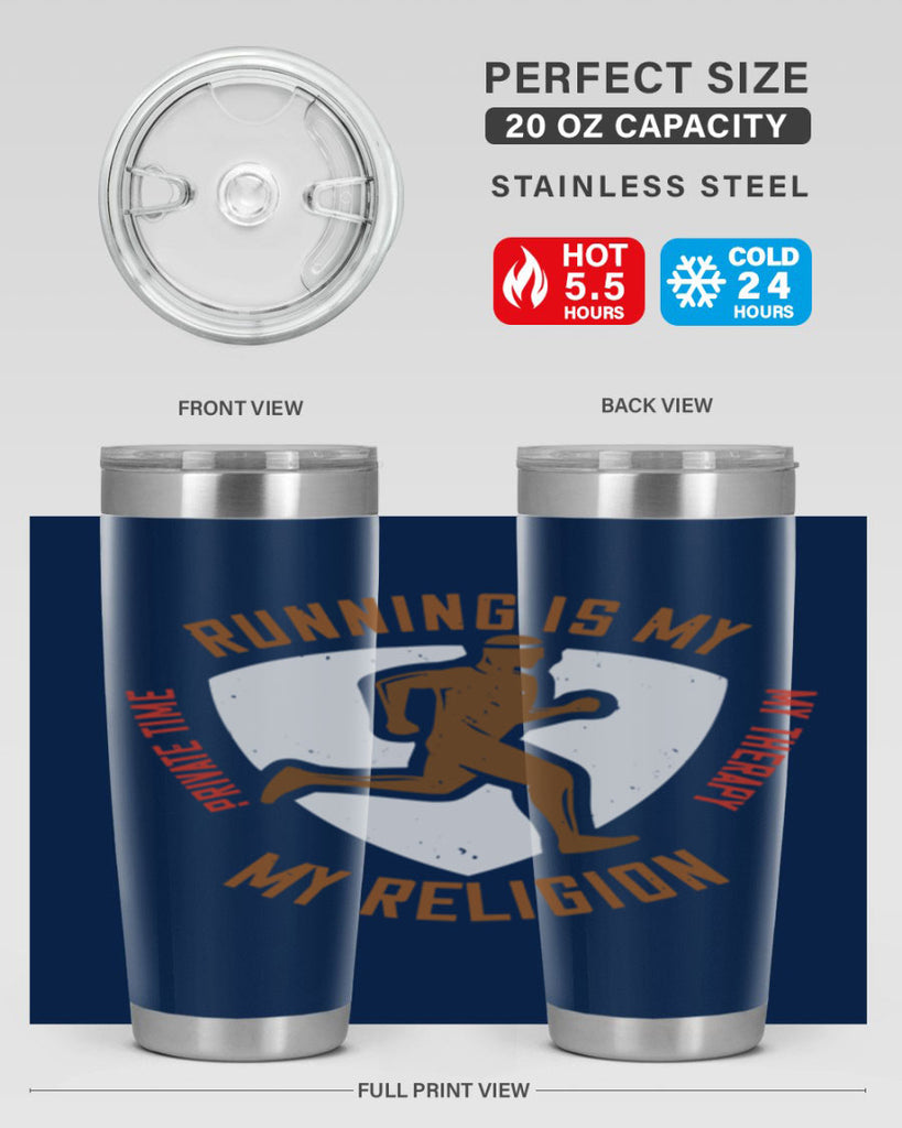 running is my private time my therapy my religion 21#- running- Tumbler