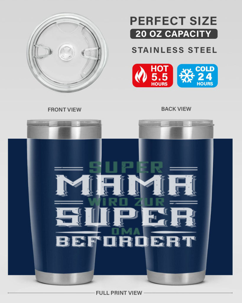super mama wird zur 9#- grandpa - papa- Tumbler