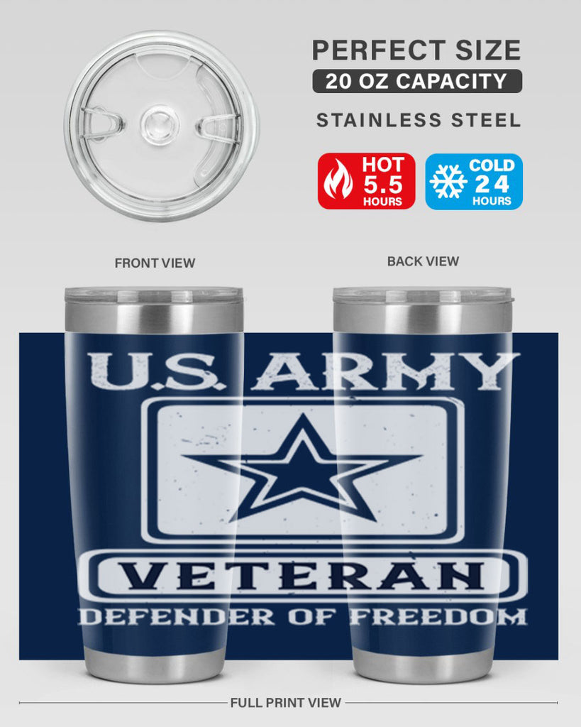 us army veteran defender of freedom 14#- Veterns Day- Tumbler