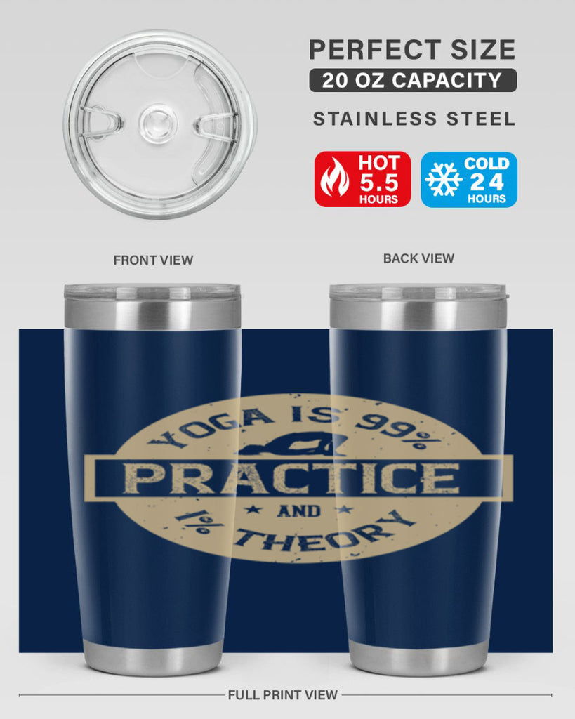 yoga is practice and theory 28#- yoga- Tumbler