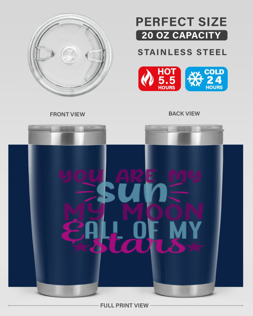 you are my sun my moon all of my stars 5#- family- Tumbler
