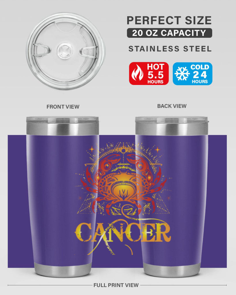 Cancer 163#- zodiac- Tumbler