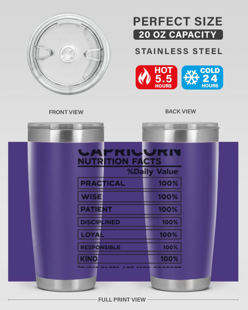 Capricorn Nutrition Facts 185#- zodiac- Tumbler