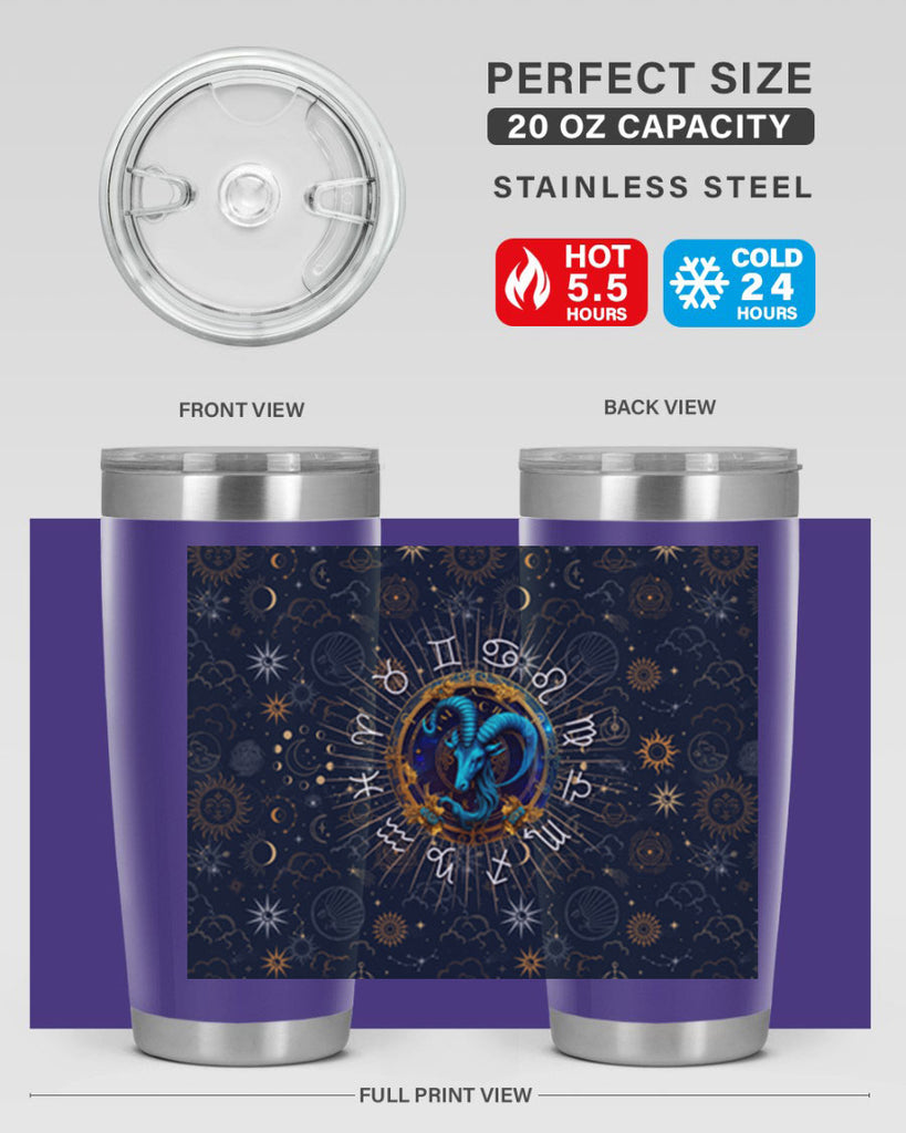 Capricorn Straight 184#- zodiac- Tumbler