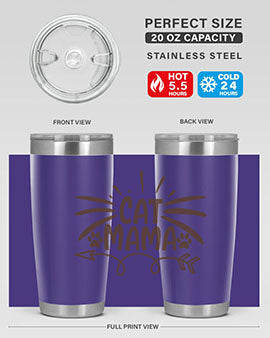 Cat Mama Style 5#- cat- Tumbler